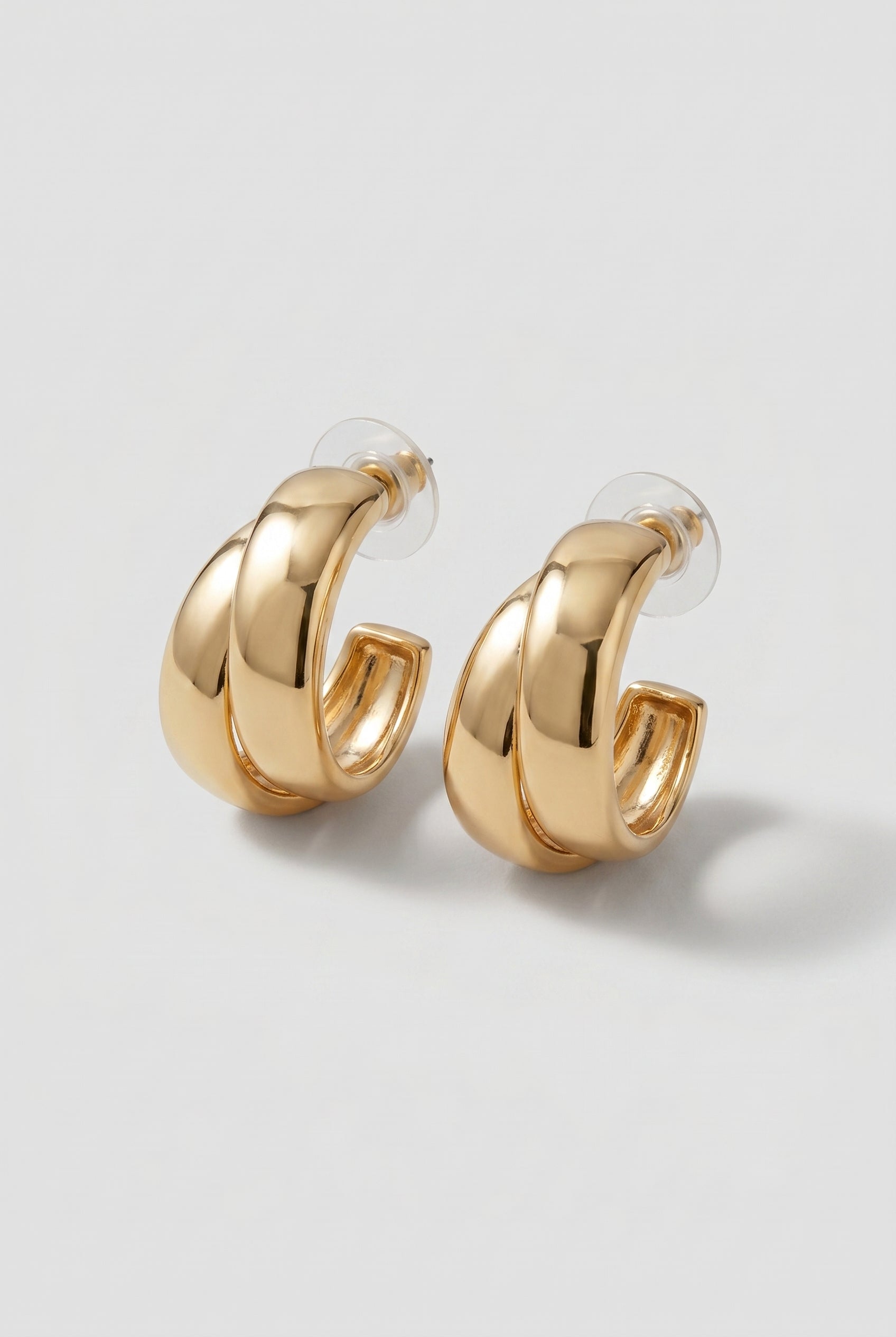 Crossover Hoop Earrings