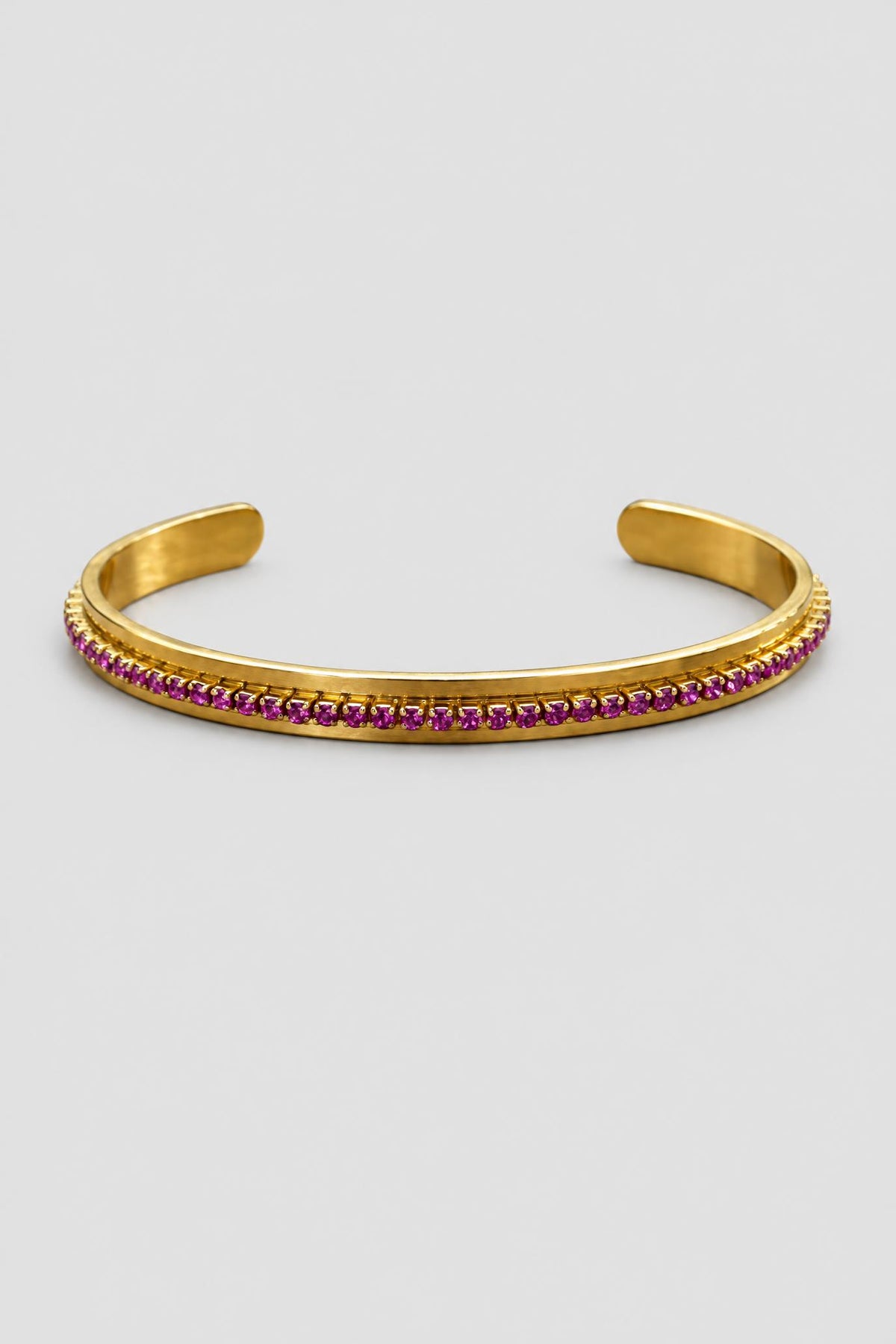 Gold Gemstone Cuff Bracelet