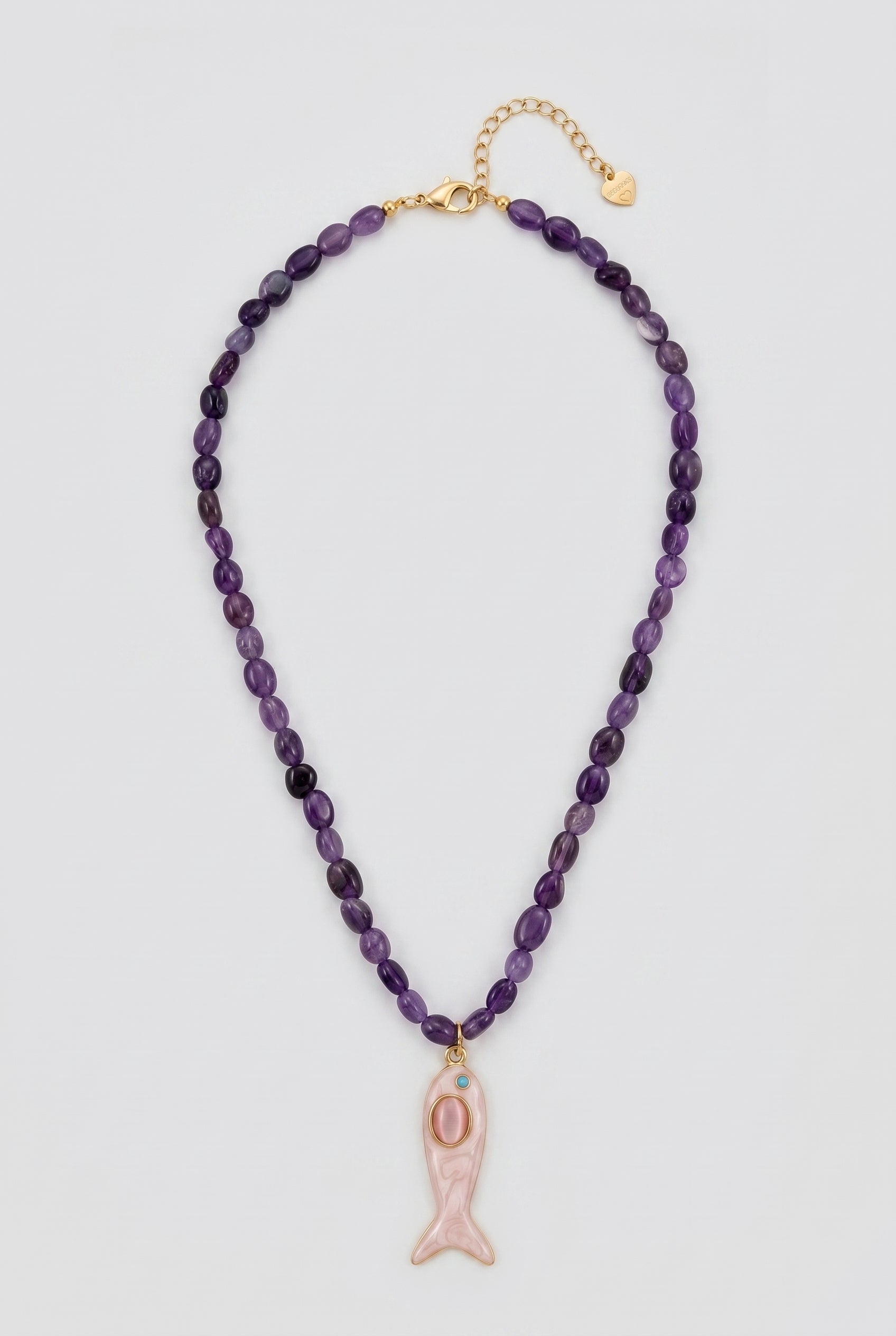 Colorful Beaded Fish Necklace