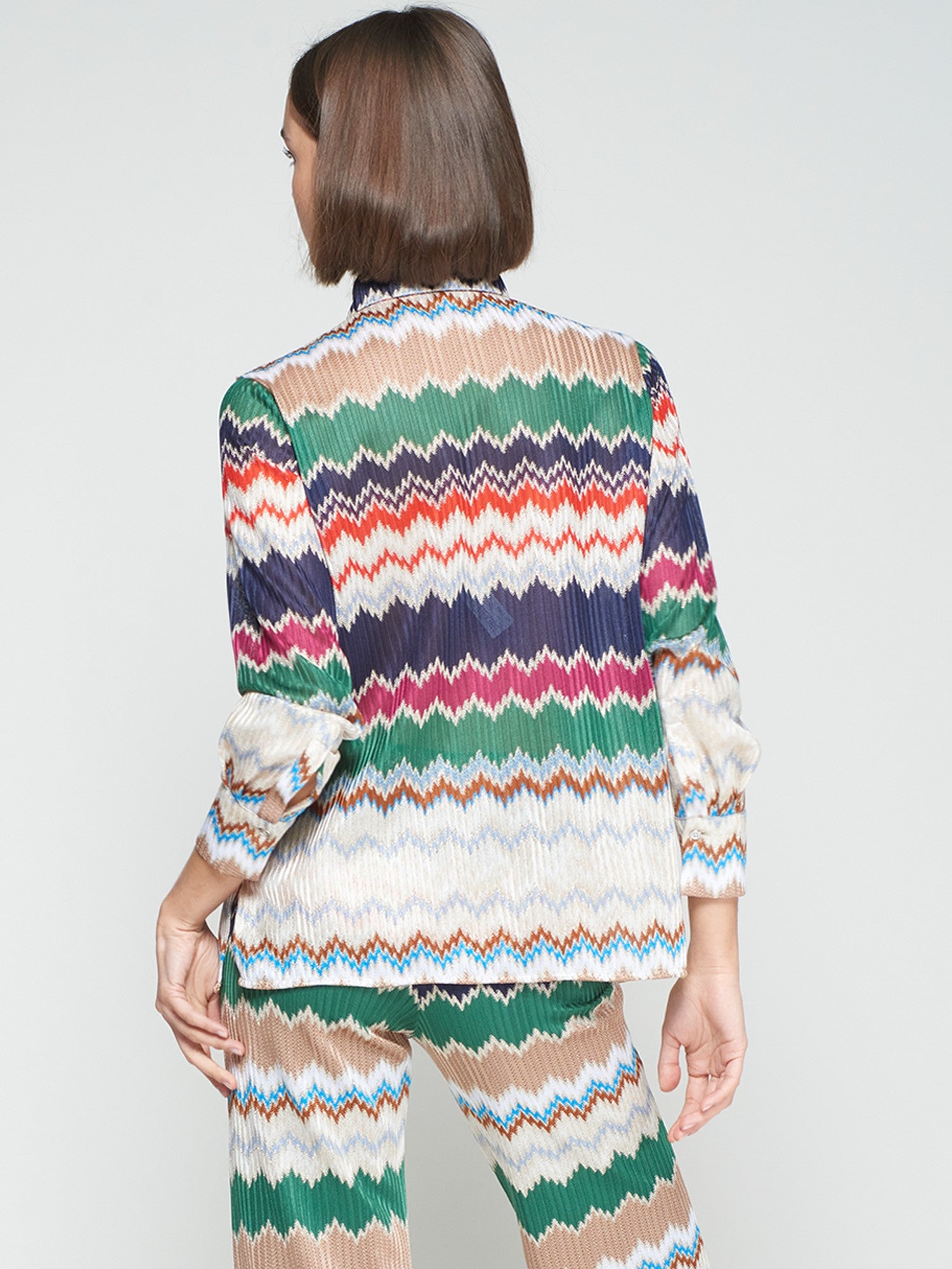 Vilagallo Green Herringbone Shirt