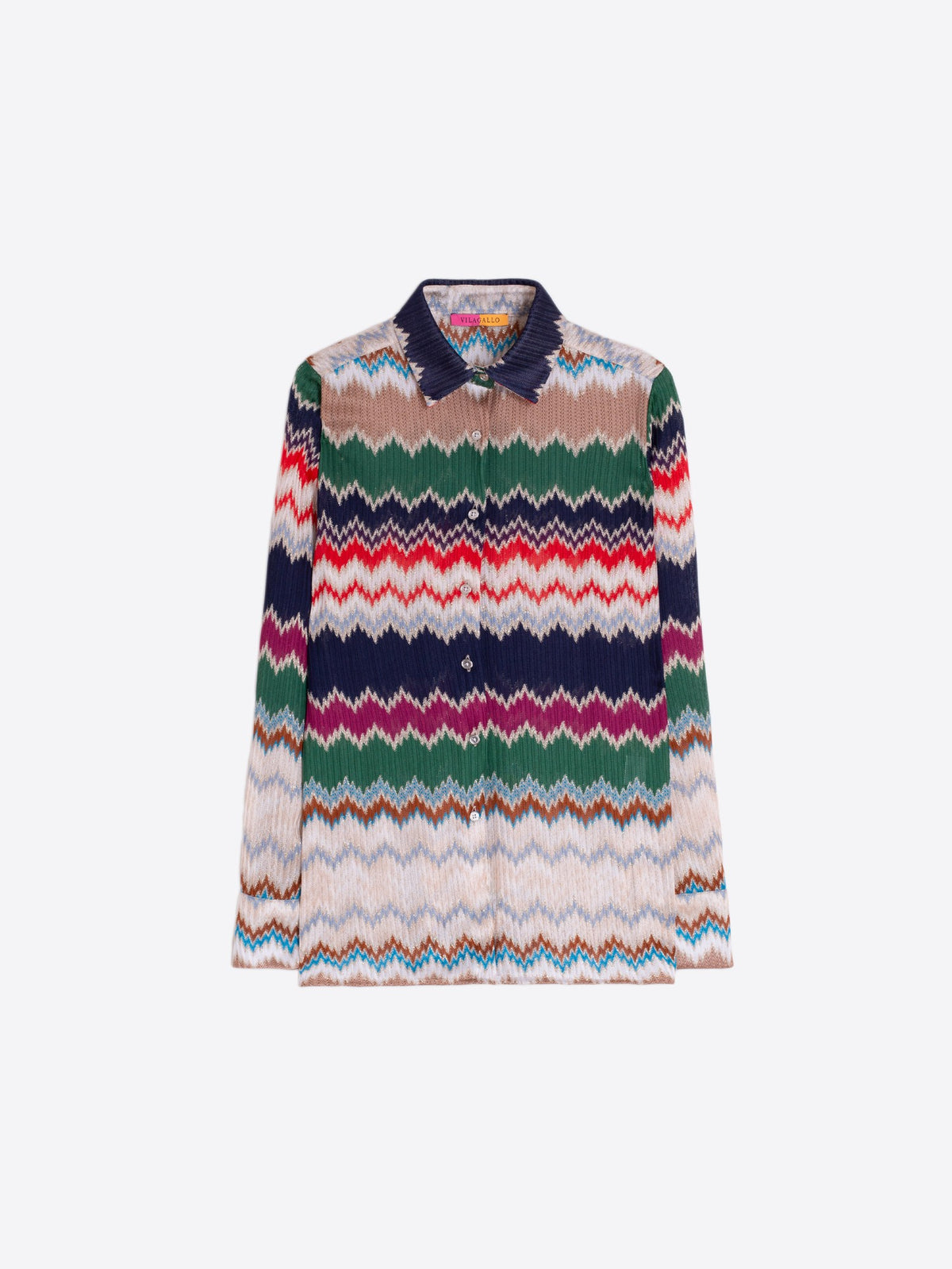 Vilagallo Green Herringbone Shirt
