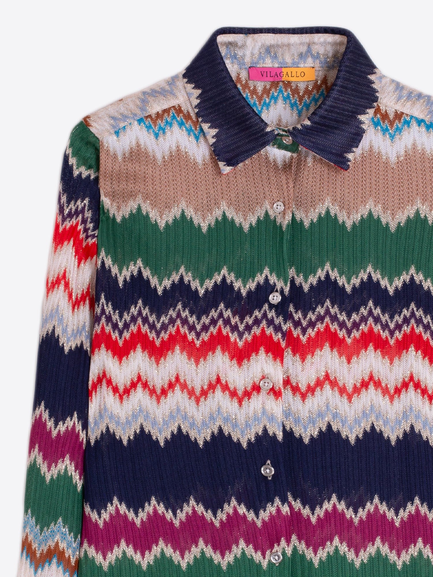 Vilagallo Green Herringbone Shirt