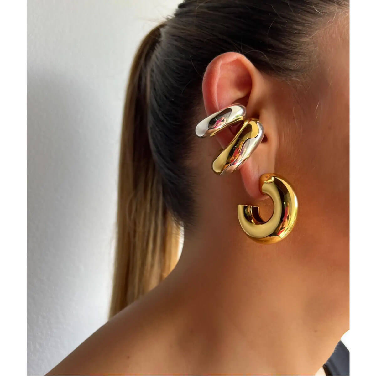 Thick Hoop Earrings