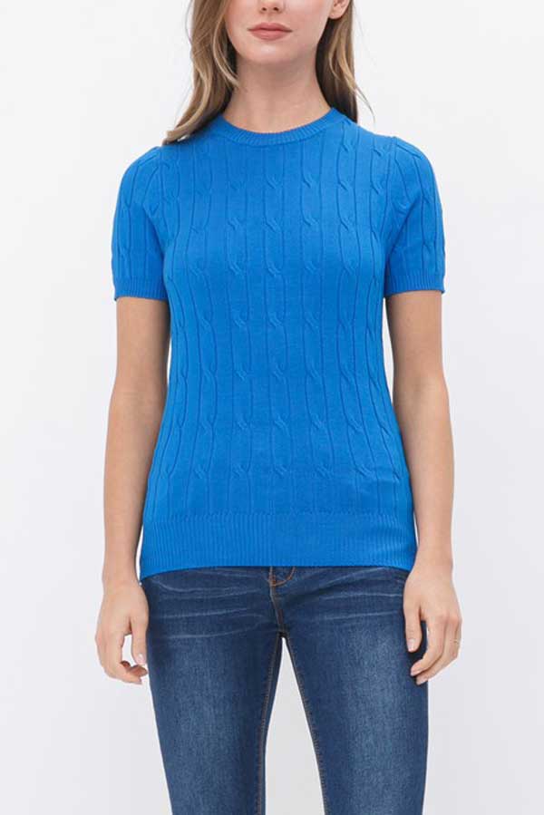 Cable Knit Tee Sweater