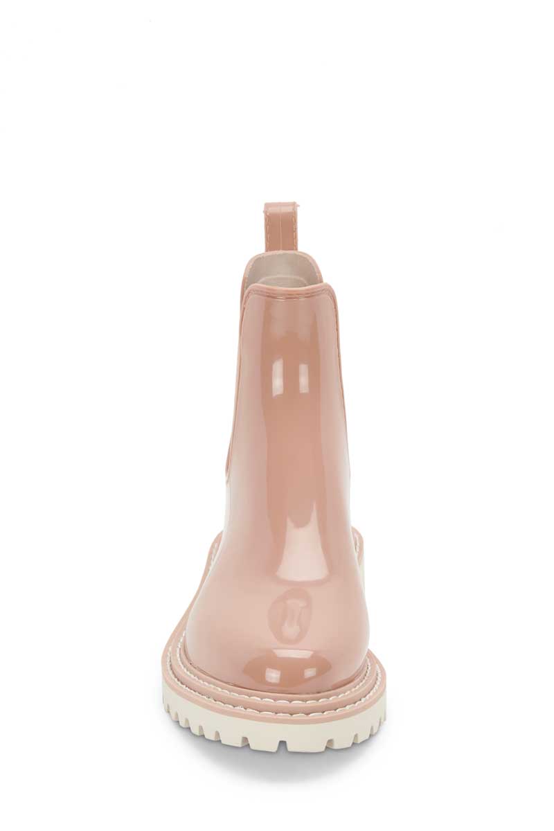 Dolce Vita Stormy H2O Waterproof Chelsea Boot ROSE PATENT STELLA front | MILK MONEY milkmoney.co | cute shoes for women. ladies shoes. nice shoes for women. ladies shoes online. ladies footwear. womens shoes and boots. pretty shoes for women. beautiful shoes for women.