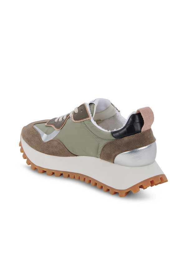 Dolce Vita X Greats Reubin Sneakers army green back | MILK MONEY milkmoney.co | cute shoes for women. ladies shoes. nice shoes for women. footwear for women. ladies shoes online. ladies footwear. womens shoes and boots. pretty shoes for women. beautiful shoes for women.