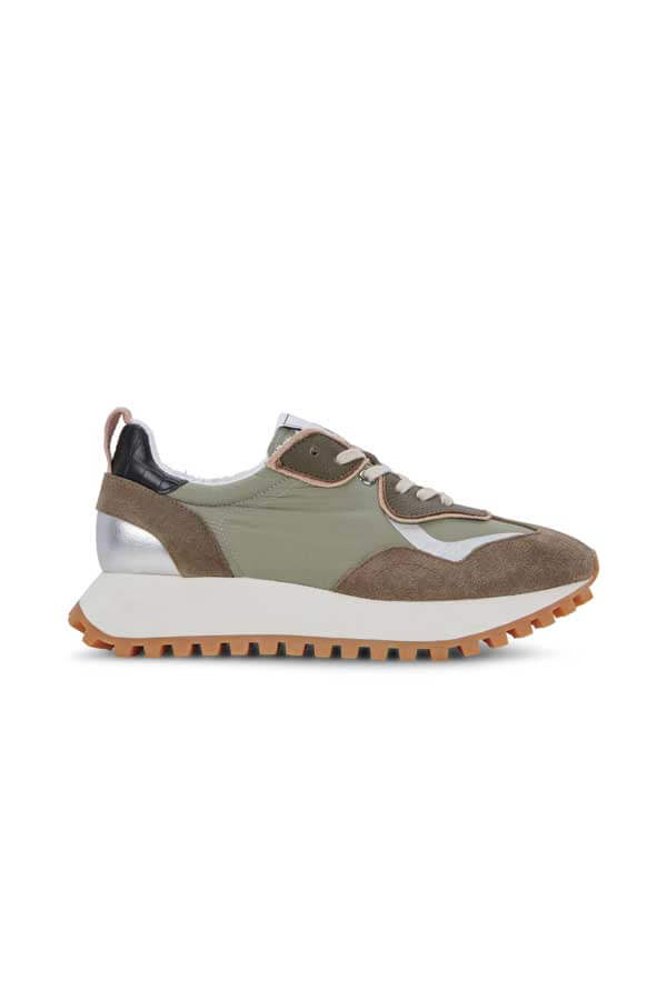Dolce Vita X Greats Reubin Sneakers army green side | MILK MONEY milkmoney.co | cute shoes for women. ladies shoes. nice shoes for women. footwear for women. ladies shoes online. ladies footwear. womens shoes and boots. pretty shoes for women. beautiful shoes for women.