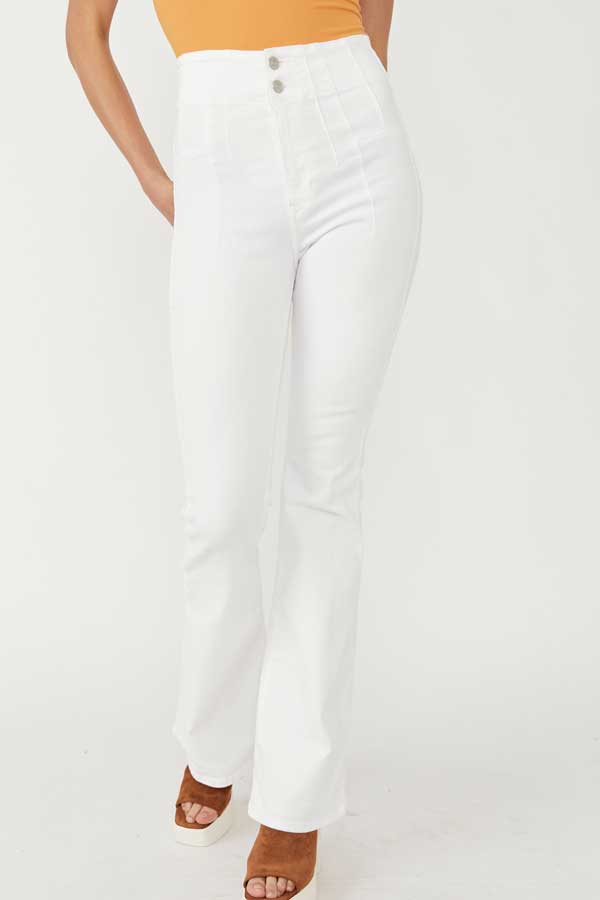 Free People Jayde Flare Jeans white front | MILK MONEY milkmoney.co | free people clothing. boho chic clothing. boho fashion. boho fashion. boho clothing online. bohemian fashion. boho clothing brands. bohemian clothing brands. free spirit clothing. freedom clothing. bohemian chic clothing. bohem clothing. free people women's clothing. cute boho clothing. womens boho clothing.