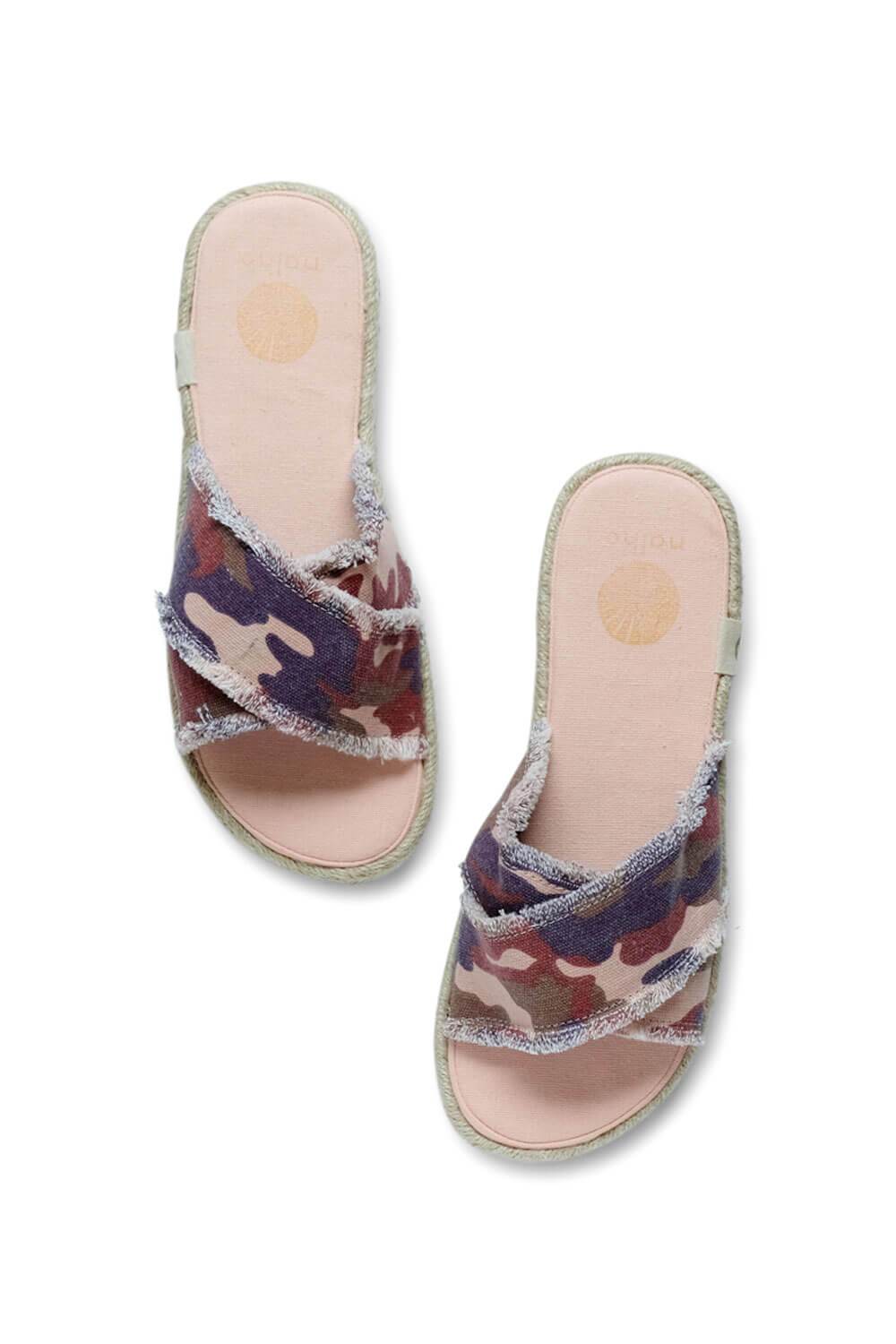 Kamala Flatform Camo Sandals with Yoga Mat Soles