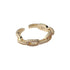 Women's Pavé Encrusted Chain Link Layering Ring gold | MILK MONEY | milkmoney.co