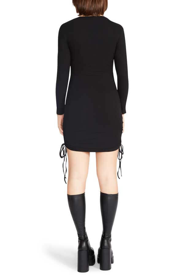 Steve Madden #1 Crush Dress black back | MILK MONEY milkmoney.co | cute clothes for women. womens online clothing. trendy online clothing stores. womens casual clothing online. trendy clothes online. trendy women's clothing online. ladies online clothing stores. trendy women's clothing stores. cute female clothes.