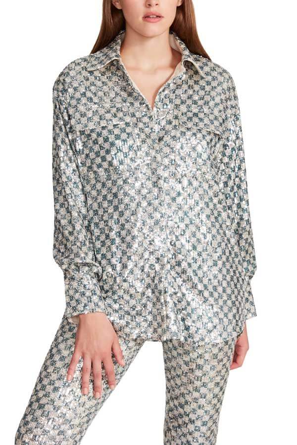 Steve Madden Andee Shacket white front | MILK MONEY milkmoney.co | cute jackets for women. cute coats. cool jackets for women. stylish jackets for women. trendy jackets for women. trendy womens coats.