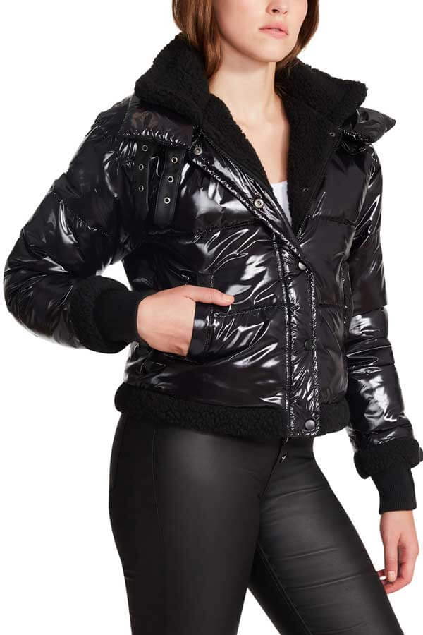 Steve Madden Antonia Jacket black side | MILK MONEY milkmoney.co | cute jackets for women. cute coats. cool jackets for women. stylish jackets for women. trendy jackets for women. trendy womens coats.