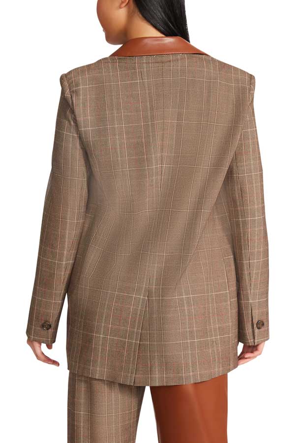 Steve Madden Audrey Blazer brown back | MILK MONEY milkmoney.co | cute clothes for women. womens online clothing. trendy online clothing stores. womens casual clothing online. trendy clothes online. trendy women's clothing online. ladies online clothing stores. trendy women's clothing stores. cute female clothes.