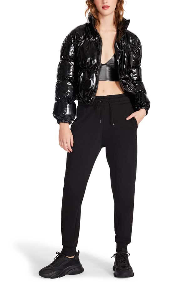 Steve Madden Eden Jacket black front | MILK MONEY milkmoney.co | cute jackets for women. cute coats. cool jackets for women. stylish jackets for women. trendy jackets for women. trendy womens coats.