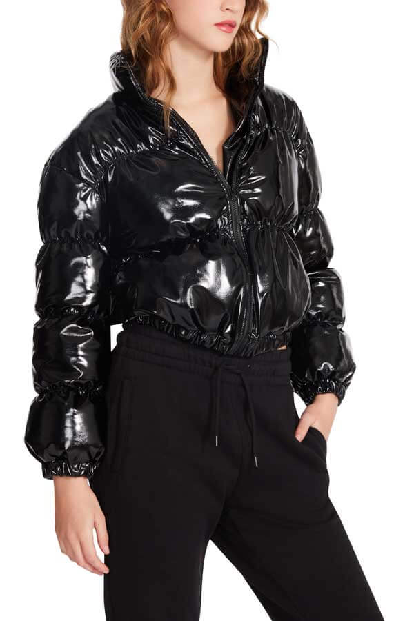 Steve Madden Eden Jacket black front | MILK MONEY milkmoney.co | cute jackets for women. cute coats. cool jackets for women. stylish jackets for women. trendy jackets for women. trendy womens coats.
