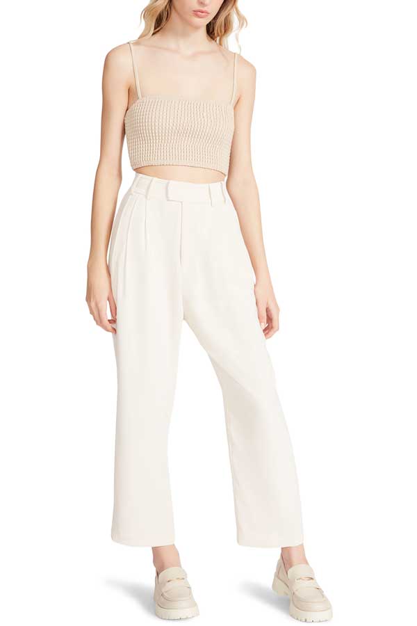 Steve Madden Farmer's Market Pant ivory front | MILK MONEY milkmoney.co | cute clothes for women. womens online clothing. trendy online clothing stores. womens casual clothing online. trendy clothes online. trendy women's clothing online. ladies online clothing stores. trendy women's clothing stores. cute female clothes.