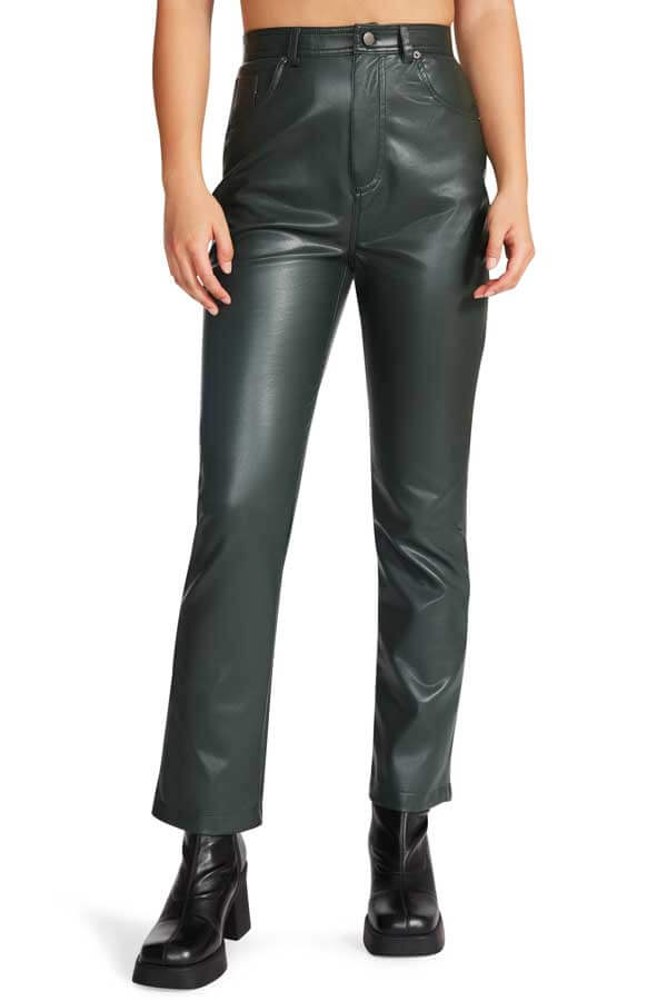 Steve Madden Josie Pant green front | MILK MONEY milkmoney.co | cute clothes for women. womens online clothing. trendy online clothing stores. womens casual clothing online. trendy clothes online. trendy women's clothing online. ladies online clothing stores. trendy women's clothing stores. cute female clothes.