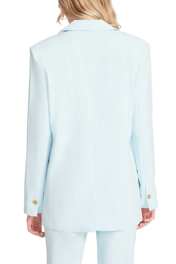 Steve Madden Kaira Blazer light blue back | MILK MONEY milkmoney.co | cute jackets for women. cute coats. cool jackets for women. stylish jackets for women. trendy jackets for women. trendy womens coats.