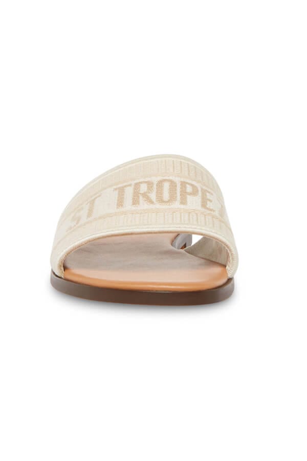 Steve Madden Knox Sandal gold front | MILK MONEY milkmoney.co | cute sandals for women. cute slides for women. trendy womens sandals. women sandals online. pretty sandals for women. cute slides womens.