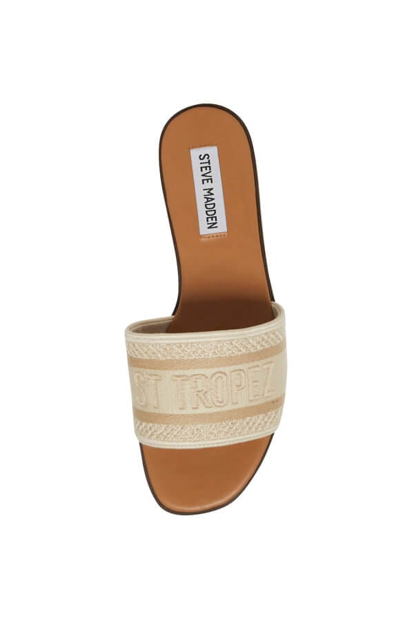 Steve Madden Knox Sandal gold top | MILK MONEY milkmoney.co | cute sandals for women. cute slides for women. trendy womens sandals. women sandals online. pretty sandals for women. cute slides womens.