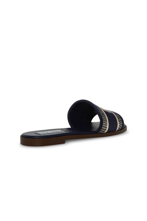 Steve Madden Knox Sandal navy back | MILK MONEY milkmoney.co | cute sandals for women. cute slides for women. trendy womens sandals. women sandals online. pretty sandals for women. cute slides womens.