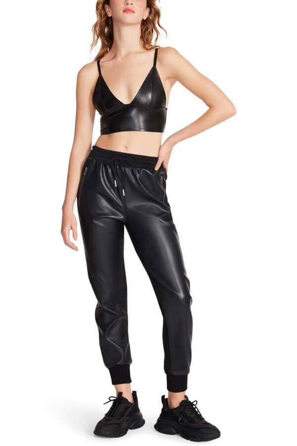 Steve Madden Maria Jogger black front | MILK MONEY milkmoney.co | cute clothes for women. womens online clothing. trendy online clothing stores. womens casual clothing online. trendy clothes online. trendy women's clothing online. ladies online clothing stores. trendy women's clothing stores. cute female clothes.