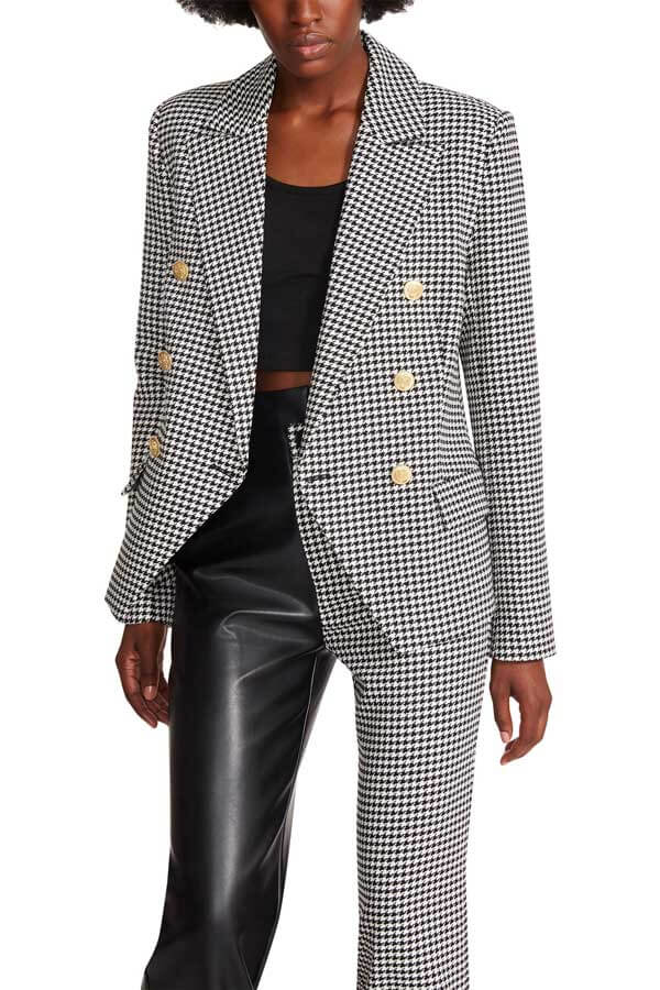 Steve Madden Naomi Blazer white front | MILK MONEY milkmoney.co | cute jackets for women. cute coats. cool jackets for women. stylish jackets for women. trendy jackets for women. trendy womens coats.