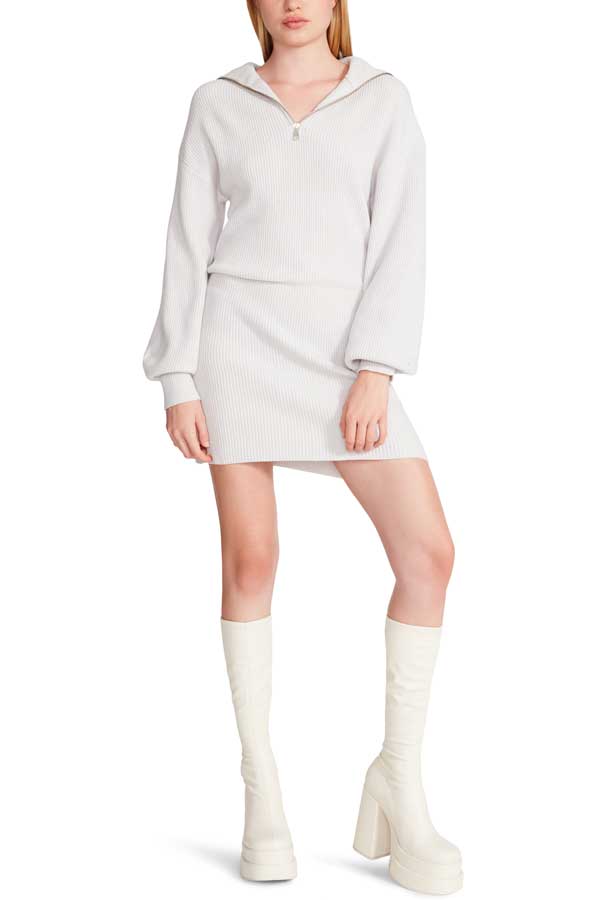 Steve Madden Rowena Dress grey front | MILK MONEY milkmoney.co | cute clothes for women. womens online clothing. trendy online clothing stores. womens casual clothing online. trendy clothes online. trendy women's clothing online. ladies online clothing stores. trendy women's clothing stores. cute female clothes.