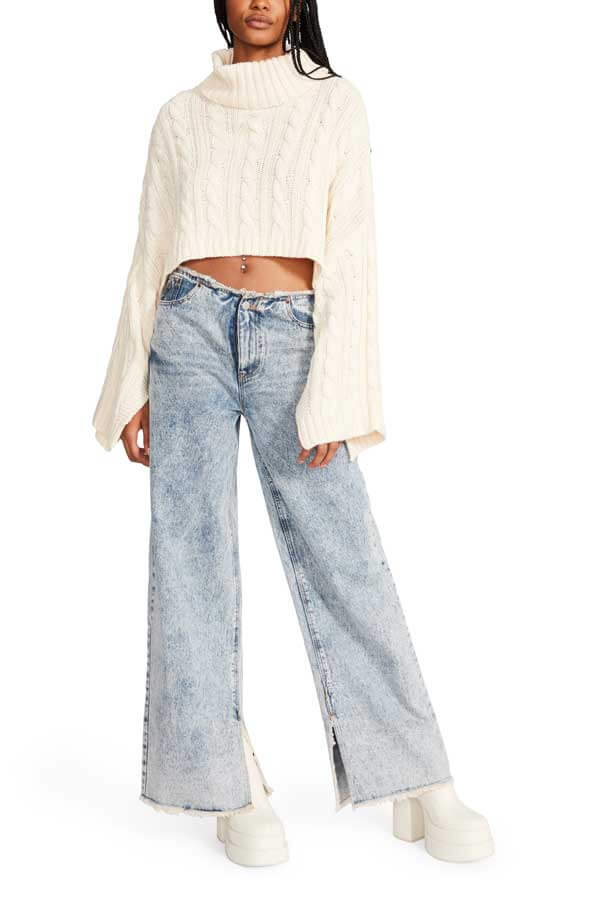 Steve Madden Sloane Sweater ivory front | MILK MONEY milkmoney.co | cute sweaters for women. cute knit sweaters. cute pullover sweaters