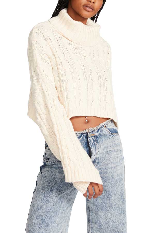 Steve Madden Sloane Sweater ivory side | MILK MONEY milkmoney.co | cute sweaters for women. cute knit sweaters. cute pullover sweaters