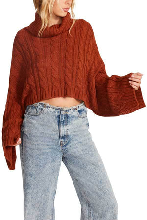 Steve Madden Sloane Sweater mocha front | MILK MONEY milkmoney.co | cute sweaters for women. cute knit sweaters. cute pullover sweaters