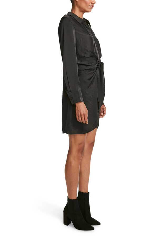 Steve Madden Tie Curious Dress black side | MILK MONEY milkmoney.co | cute clothes for women. womens online clothing. trendy online clothing stores. womens casual clothing online. trendy clothes online. trendy women's clothing online. ladies online clothing stores. trendy women's clothing stores. cute female clothes.