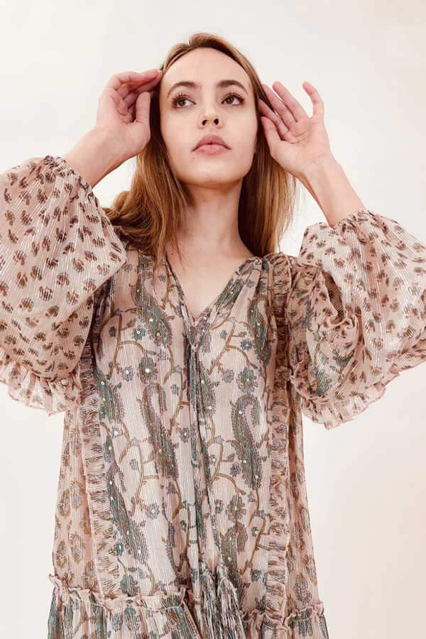 Tiered Boho Maxi Dress pink front | MILK MONEY milkmoney.co | cute clothes for women. womens online clothing. trendy online clothing stores. womens casual clothing online. trendy clothes online. trendy women's clothing online. ladies online clothing stores. trendy women's clothing stores. cute female clothes.