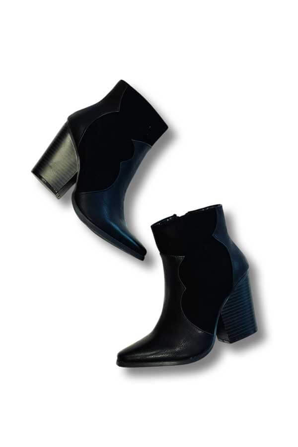 Two Tone Western Boot black top | MILK MONEY milkmoney.co | cute shoes for women. ladies shoes. nice shoes for women. ladies shoes online. ladies footwear. womens shoes and boots. pretty shoes for women. beautiful shoes for women.