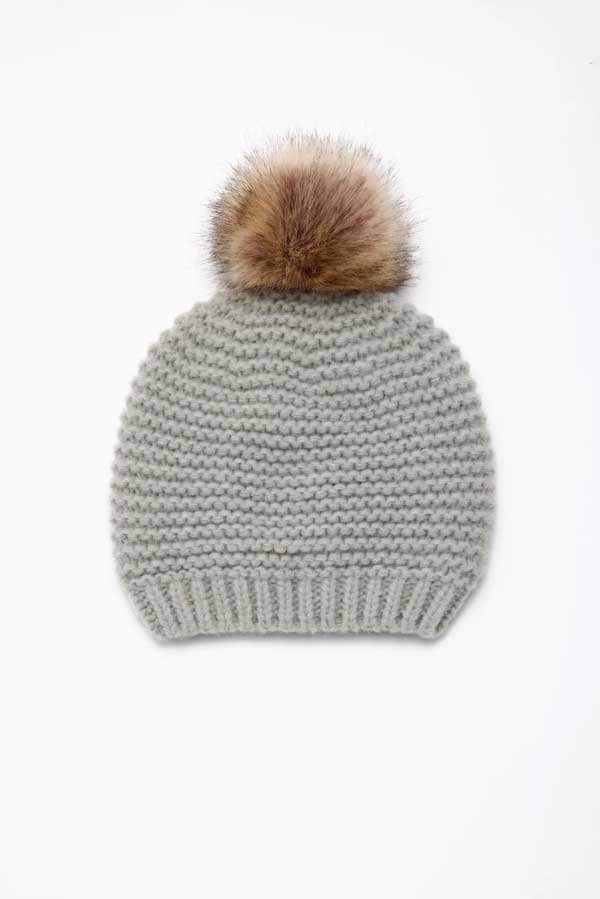 Cozy Micro Fleece Faux-Fur Pom-Pom Beanie for Girls