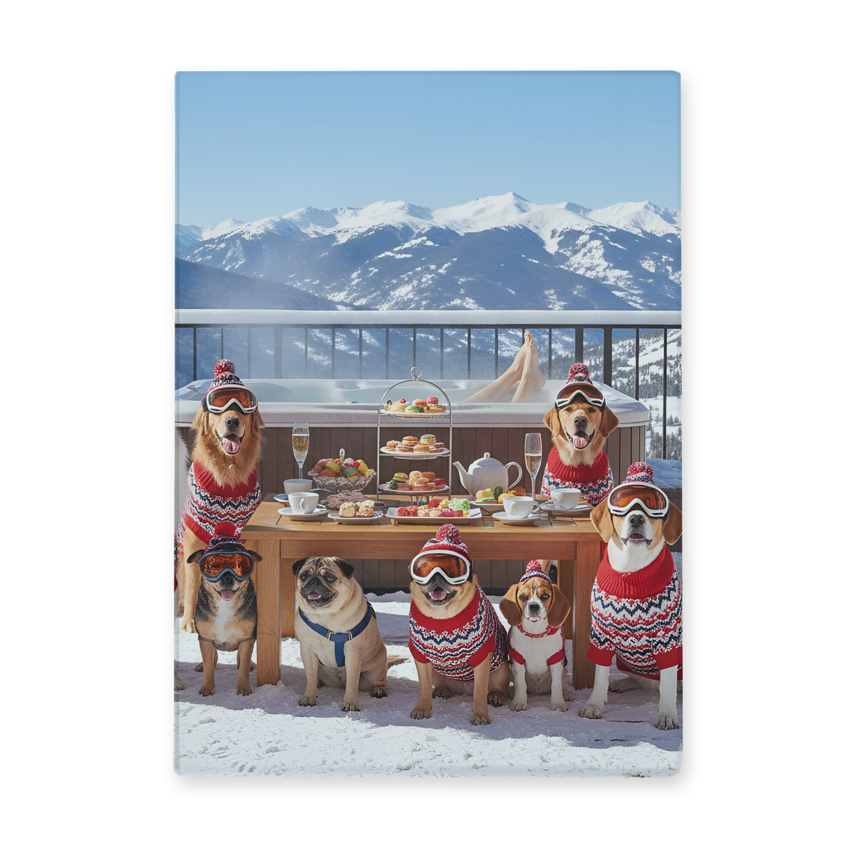 Ski Dog Cutting Board