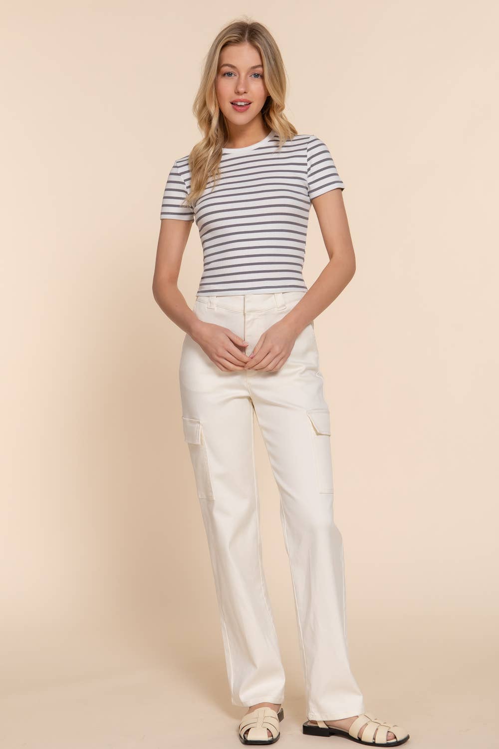 Stripe Cotton Rib Tee