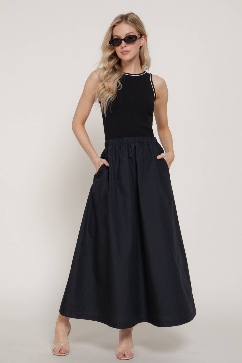 Contrast Trim Dress