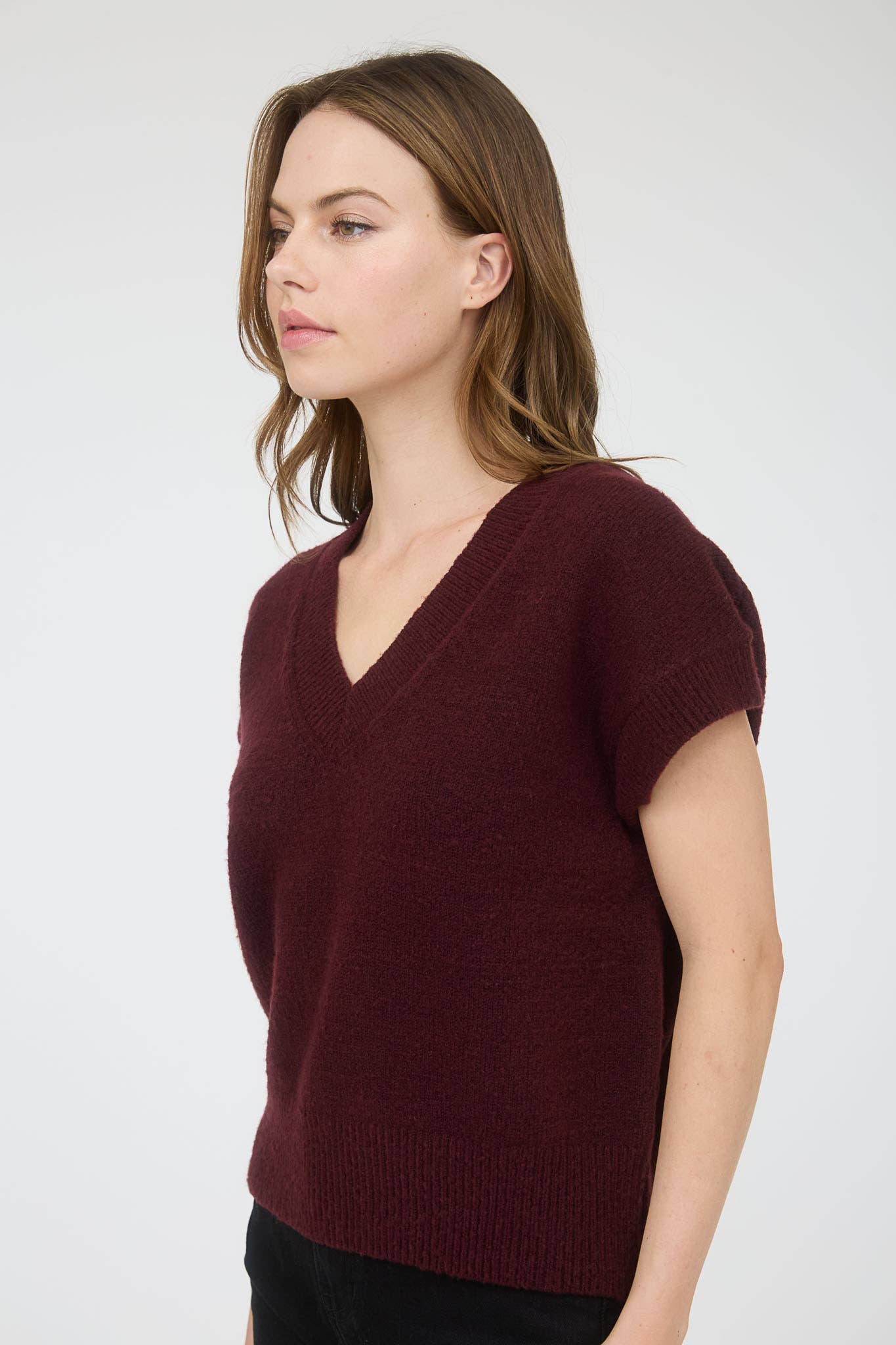 Cozy V-Neck Sleeveless Sweater
