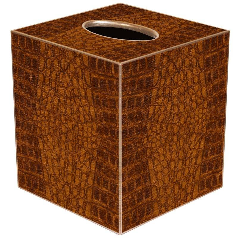 Faux Crock Paper Mache Tissue Box Cover brown front | MILK MONEY milkmoney.co | 	Home decor online, Modern home decor, Luxury home furnishings, Best home decor, Home accessories for sale, Living room furniture sets, Kitchen decor ideas, Wall art for home, Bathroom accessories, Vintage home decor, Minimalist home decor
