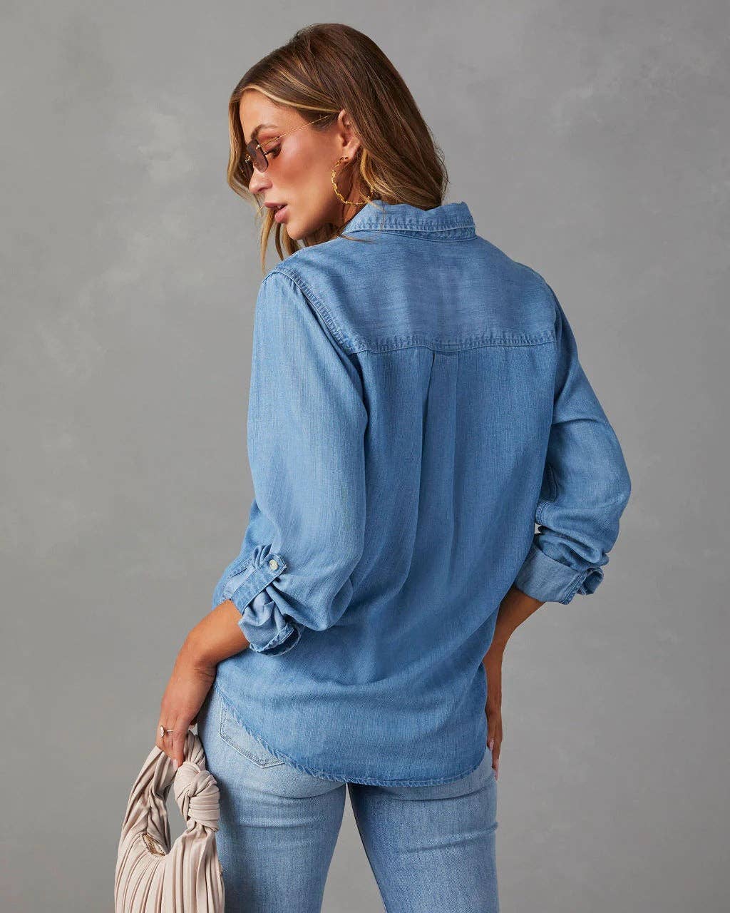 Denim Long Sleeve Button Down