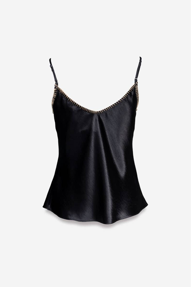 Whipstitch Satin Camisole