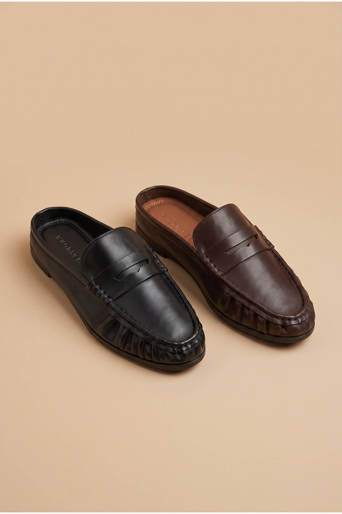 Backless Penny Loafer Mules