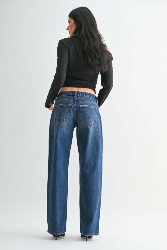 JBD Low Rise Studded Baggy Jean