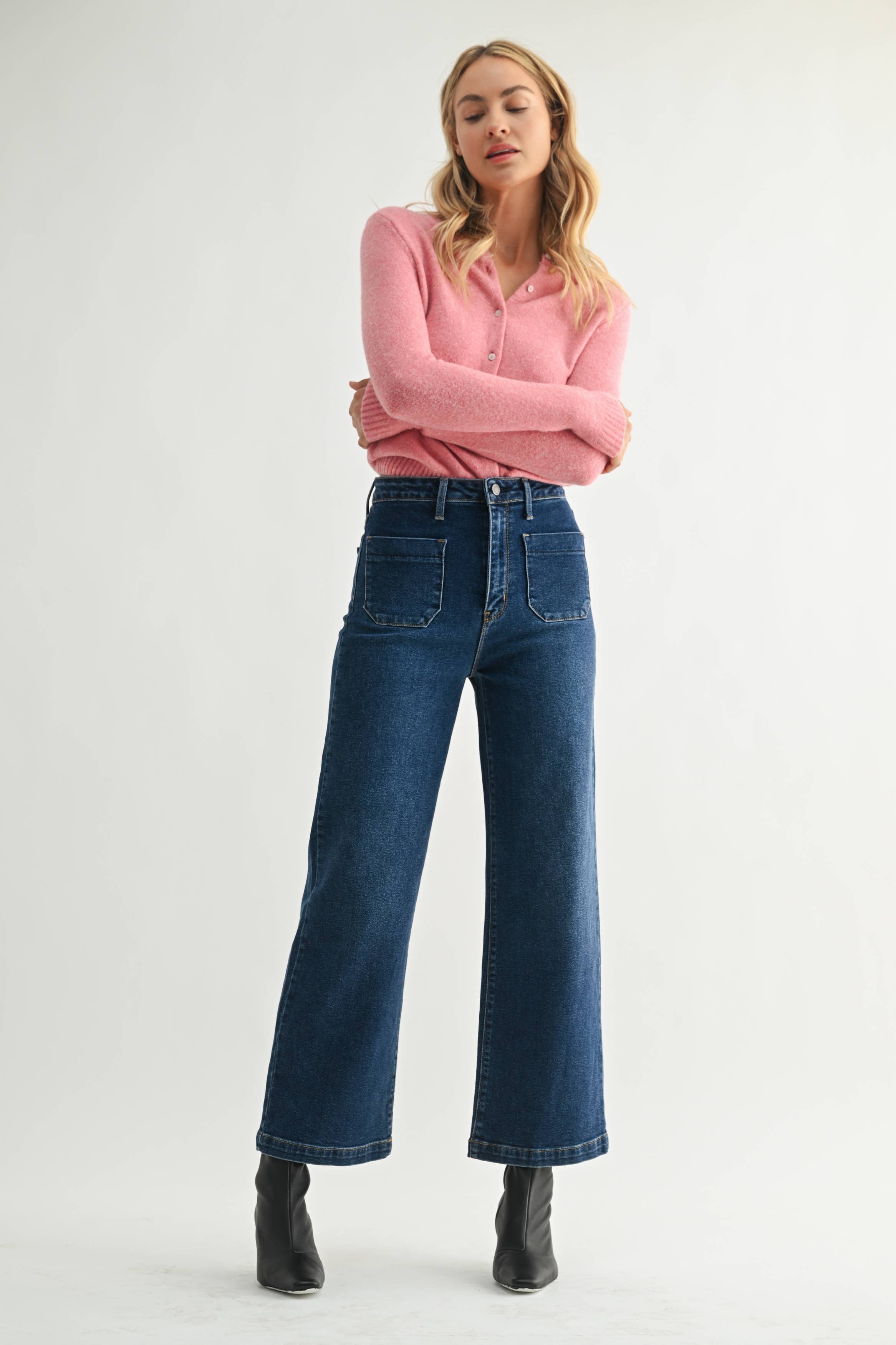 JBD Patch Pocket Wide Leg Jean