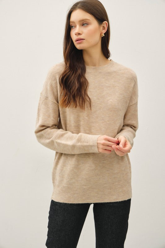 Wool Blend Ultra-Soft Crewneck Sweater