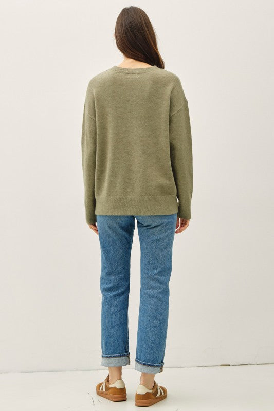 Wool Blend Ultra-Soft Crewneck Sweater