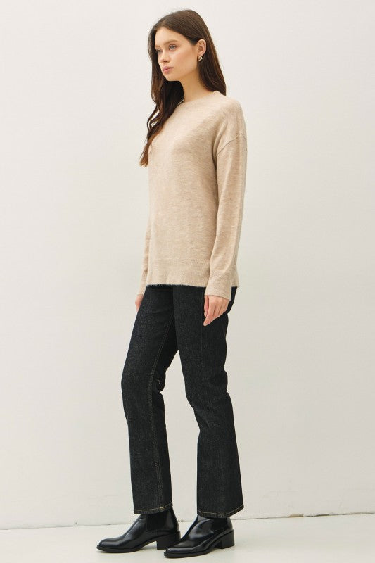 Wool Blend Ultra-Soft Crewneck Sweater