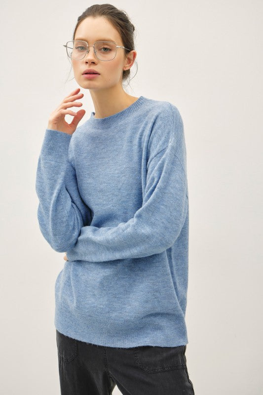 Wool Blend Ultra-Soft Crewneck Sweater